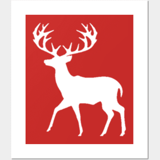 Christmas Deer Posters and Art